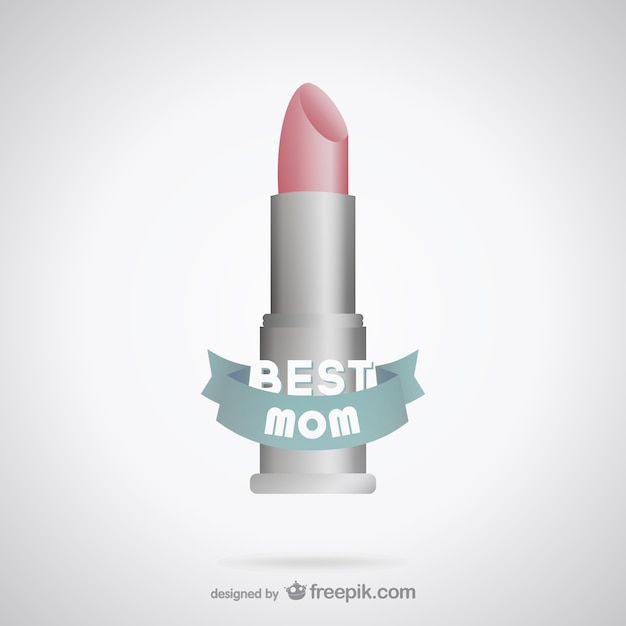 La conception de rouge à lèvres de jour de mère heureux