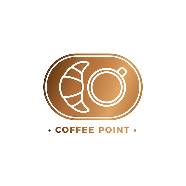 Vecteur gratuit conception de signalisation de café dégradé