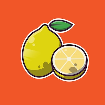 Conception simple de fruits au citron