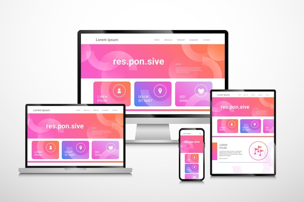 Conception De Site Web Réactif Dégradé