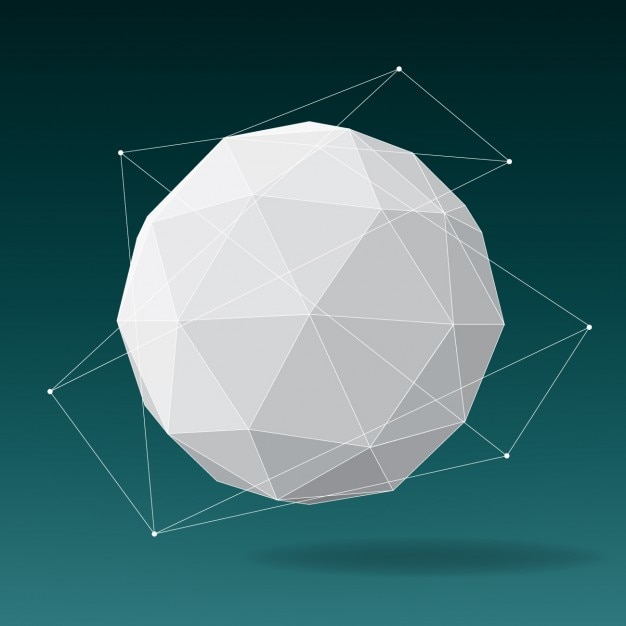 Vecteur gratuit la conception de la sphère polygonal