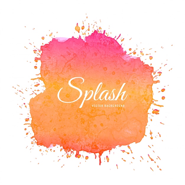 Conception De Splash Aquarelle Colorée Abstraite