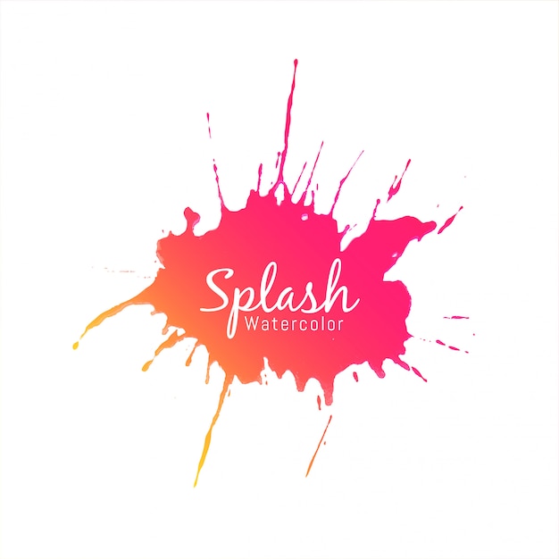 Vecteur gratuit conception de splash aquarelle colorée moderne