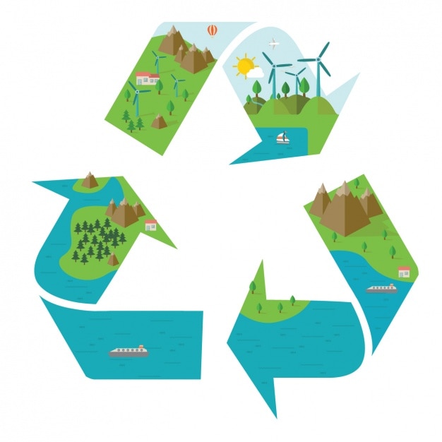 Vecteur gratuit conception de symbole de recyclage