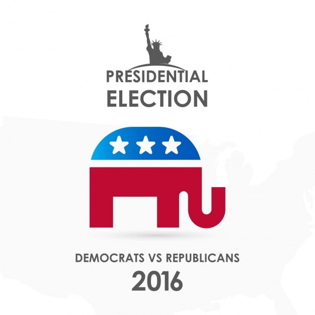 Vecteur gratuit la conception des symboles de vote vecteur usa élection présidentielle