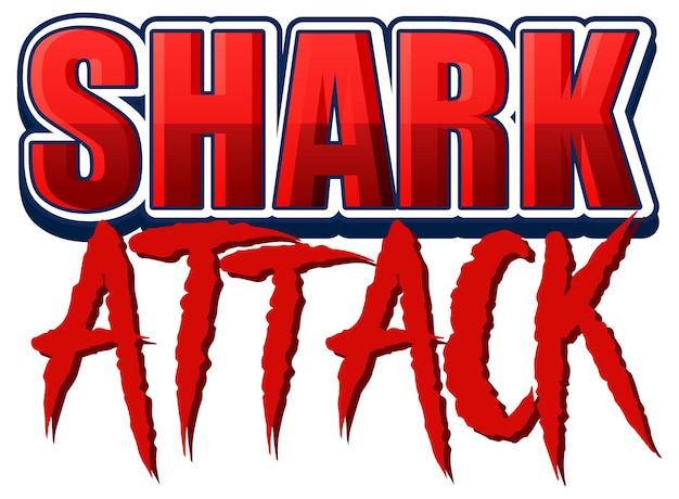Conception de typographie Shark Attack