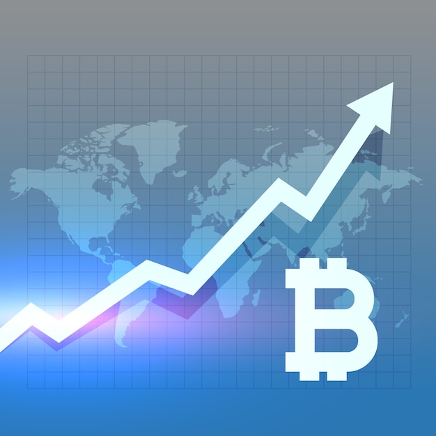 Conception De Vecteur De Graphique De Croissance Bitcoing