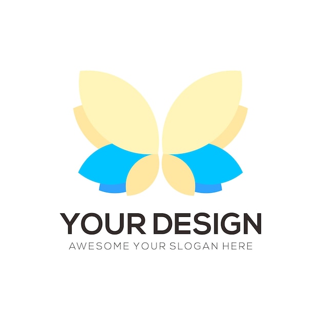 Vecteur gratuit conception vectorielle modèle de logo papillon