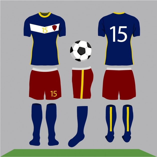 Vecteur gratuit la conception de vêtements de football