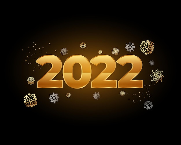 Conception De Voeux Dorés Du Nouvel An Doré 2022
