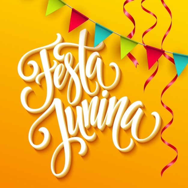 Vecteur gratuit conception de voeux de fête festa junina.