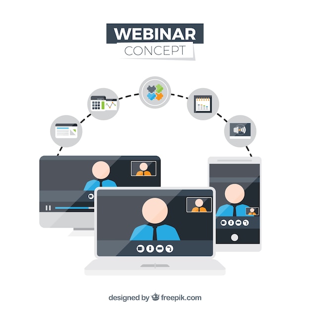 Vecteur gratuit conception de webinaire moderne