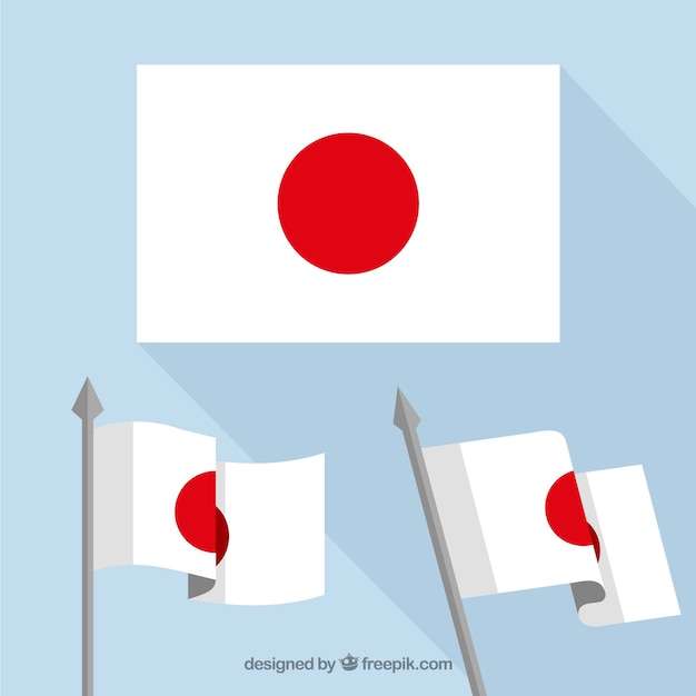 Vecteur gratuit conceptions de drapeau japonais