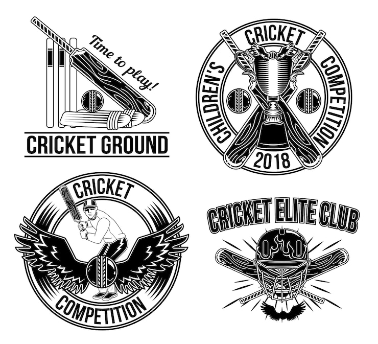 Vecteur gratuit concours de cricket pour enfants
