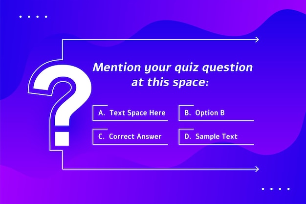 Vecteur gratuit concours de quiz à plusieurs options