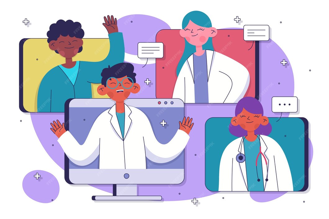 Conférence Médicale En Ligne Vecteur Gratuite