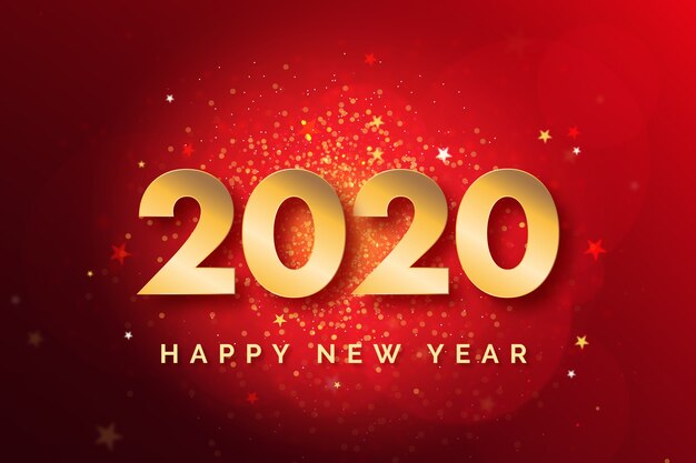 Confetti nouvel an 2020 fond
