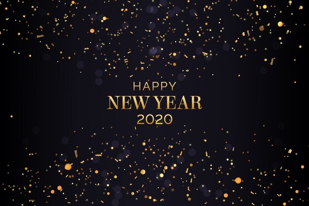Confetti nouvel an 2020 fond