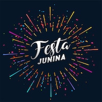 Vecteur gratuit confettis fête éclatant festa junina fond