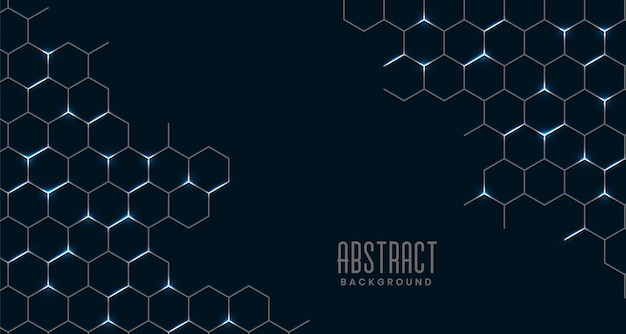 Connexion Maille Hexagonale Abstraite Noire
