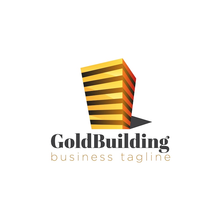 Vecteur gratuit construire logo or