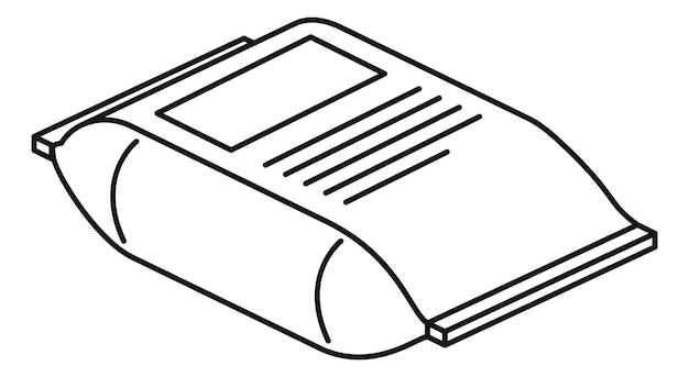 Conteneur sac en papier. icône de paquet de poudre de construction