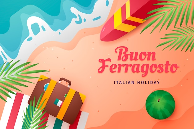 Vecteur gratuit contexte de la célébration du ferragosto italien