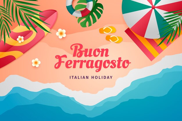 Vecteur gratuit contexte de la célébration du ferragosto italien