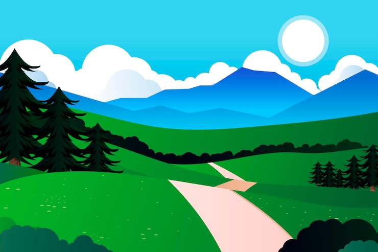 Vecteur gratuit contexte de la conférence sur le paysage naturel