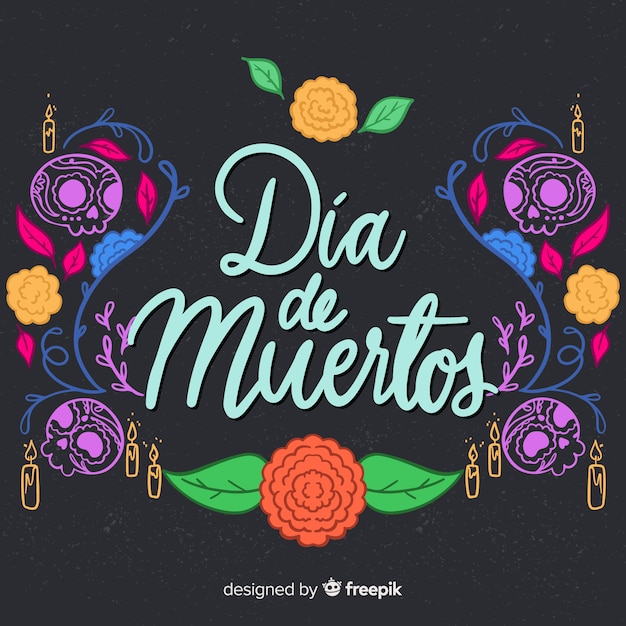 Vecteur gratuit contexte créatif pour día de muertos