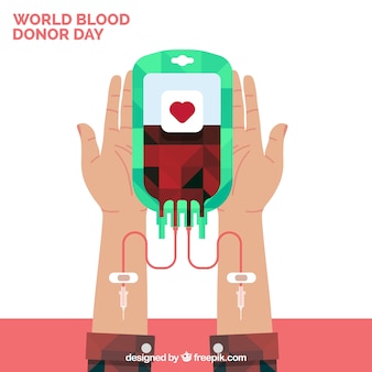 Contexte des donateurs de sang en conception plate