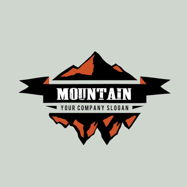 Vecteur gratuit contexte du logo de la montagne