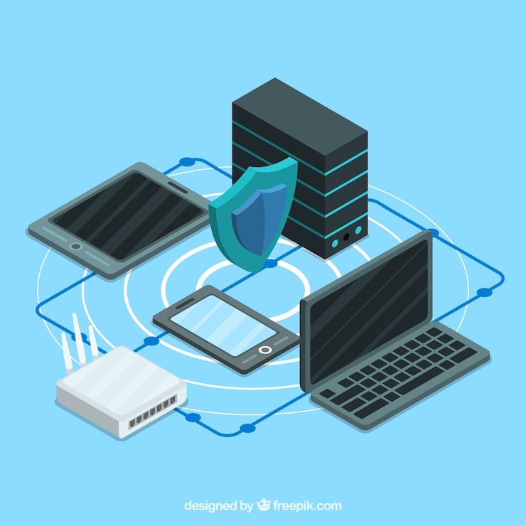 Vecteur gratuit contexte du système de sécurité