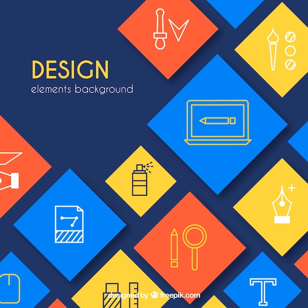 Vecteur gratuit contexte des éléments de conception