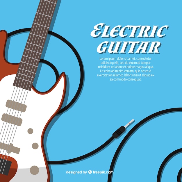 Vecteur gratuit contexte de guitares électriques dans un design plat