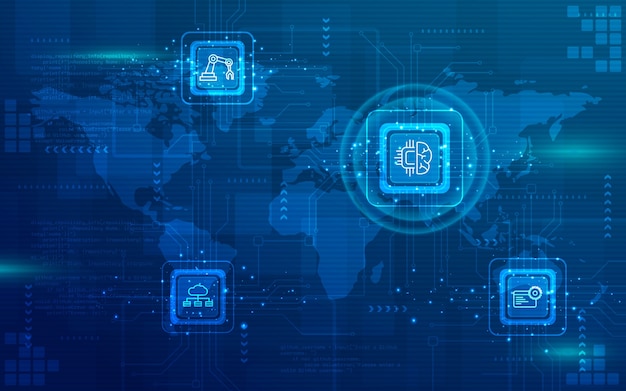 Vecteur gratuit le contexte de l'industrie 4.0