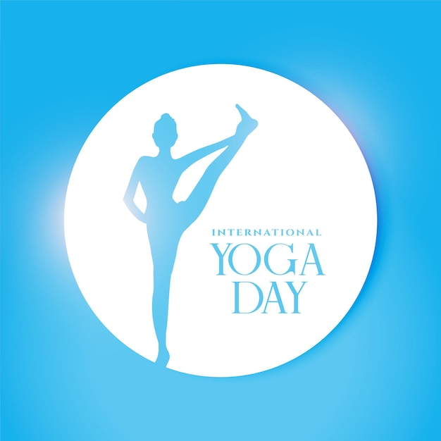 Vecteur gratuit contexte de la journée internationale du yoga pour la détente et le bien-être