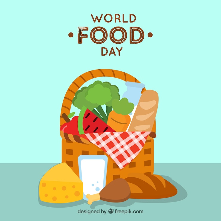 Vecteur gratuit contexte de la journée mondiale de l'alimentation