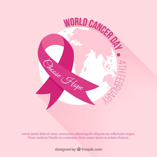 Vecteur gratuit contexte de la journée mondiale du cancer rose