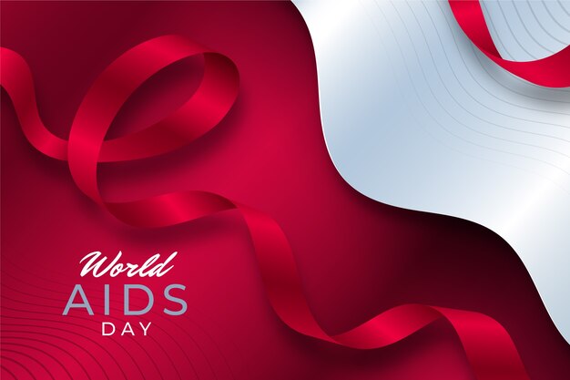 Vecteur gratuit contexte de la journée mondiale du sida dégradé