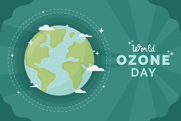 Vecteur gratuit contexte de la journée mondiale de l'ozone