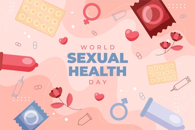 Vecteur gratuit contexte de la journée mondiale de la santé sexuelle