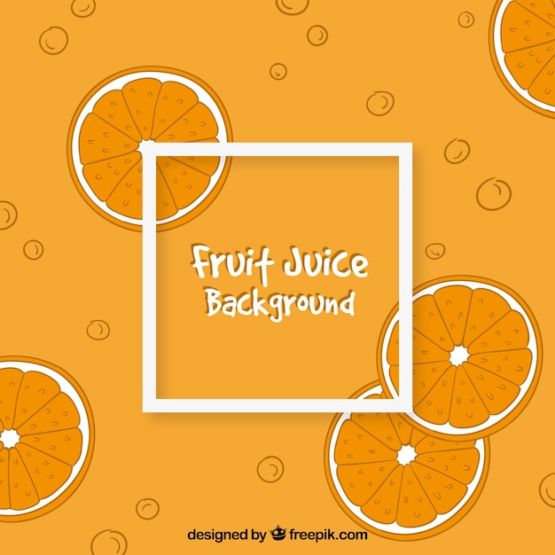 Vecteur gratuit contexte de jus d'orange en style dessiné