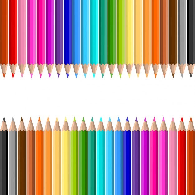 Contexte de lots de crayons de couleur