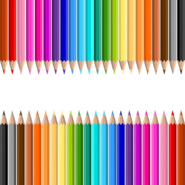 Contexte de lots de crayons de couleur