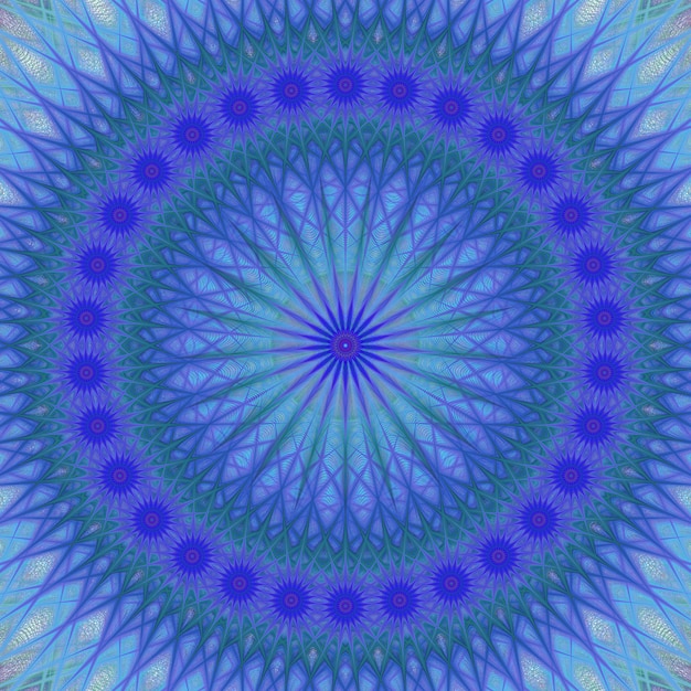 Contexte de mandala bleue