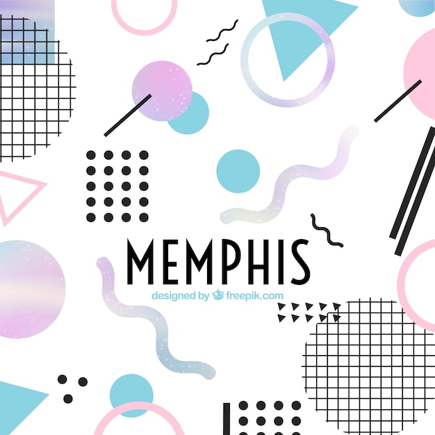 Vecteur gratuit contexte moderne de memphis