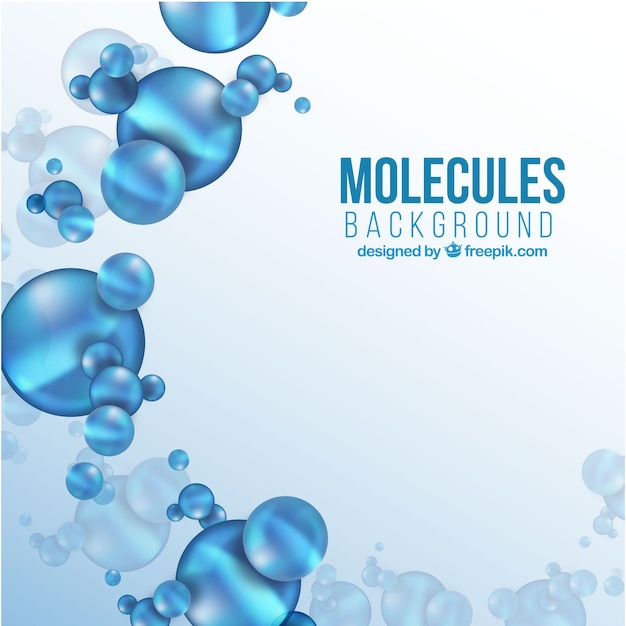 Vecteur gratuit contexte des molécules bleues