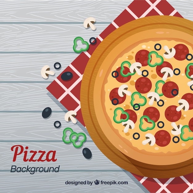 Vecteur gratuit contexte de pizza délicieux