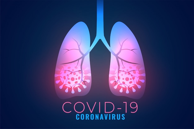 Contexte Des Poumons Infectés Par Le Coronavirus En Raison De La Maladie De Covid19